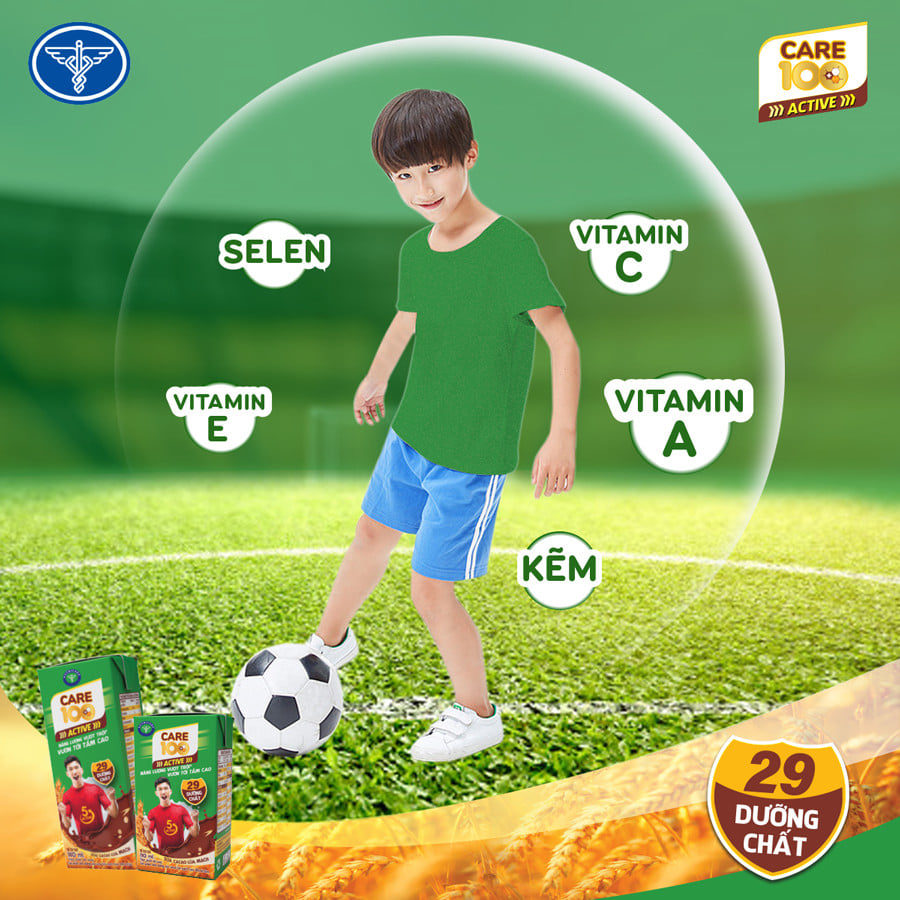 Thùng sữa ca cao lúa mạch Nutricare Care 100 Active