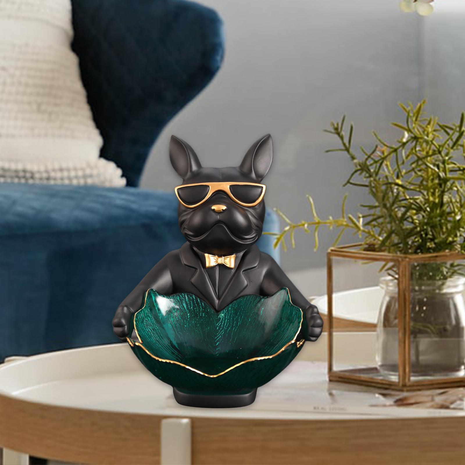 Adorable Dog Figurine Storage Snacks Chocolate Holder Home Decoration