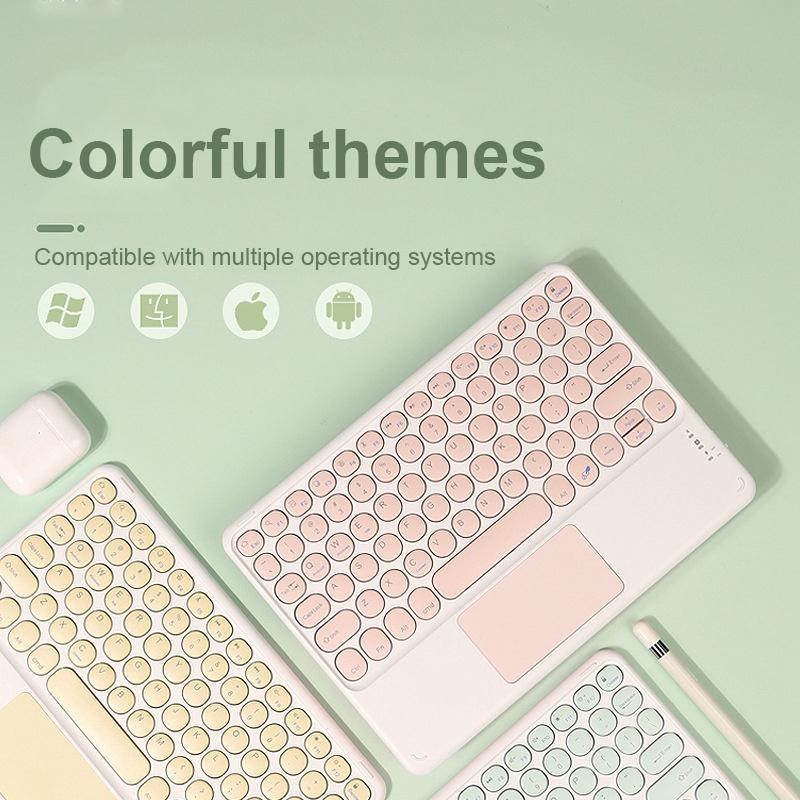 Loa Di Động Không Dây Bàn Phím Bluetooth Teclado Mini Của Bàn Phím Và Chuột Phù Hợp Cho IPadPro Xiaomi Samsung Huawei
