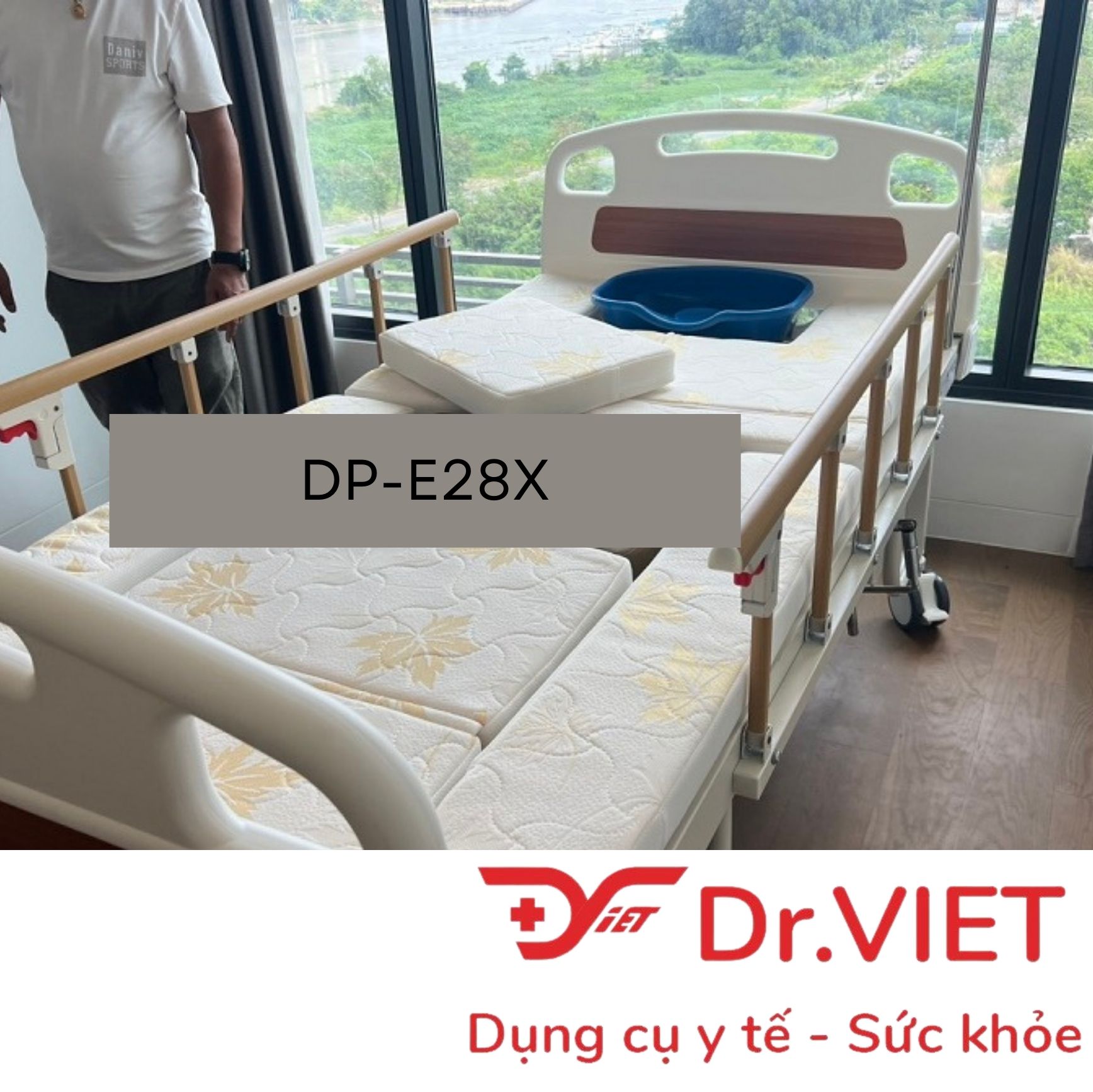 GIƯỜNG BỆNH NHÂN ĐA CHỨC NĂNG TÁCH LÀM XE LĂN MODEL: DP-E28X