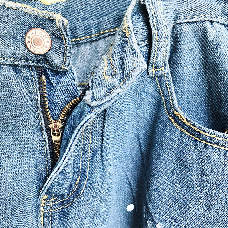 Quần Jeans Nữ Dài Rách Gối Kiểu Dáng Baggy Thời Trang Hàn Quốc