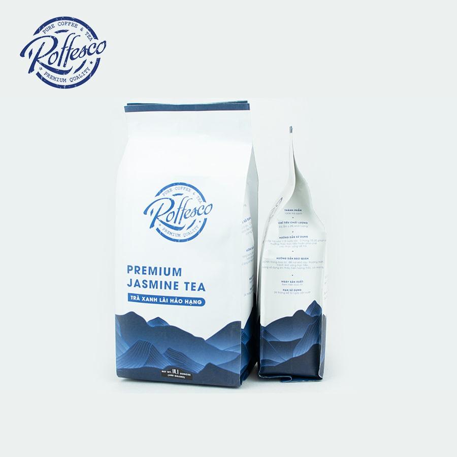 Combo 2 Trà Ô Long & Xanh Lài ROFFESCO PREMIUM OOLONG & JASMINE TEA 100% Thiên Nhiên Túi 500G