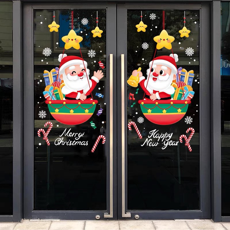 Decal Dán Kính Trang Trí Noel Hít Tĩnh Điện AMJ951AB