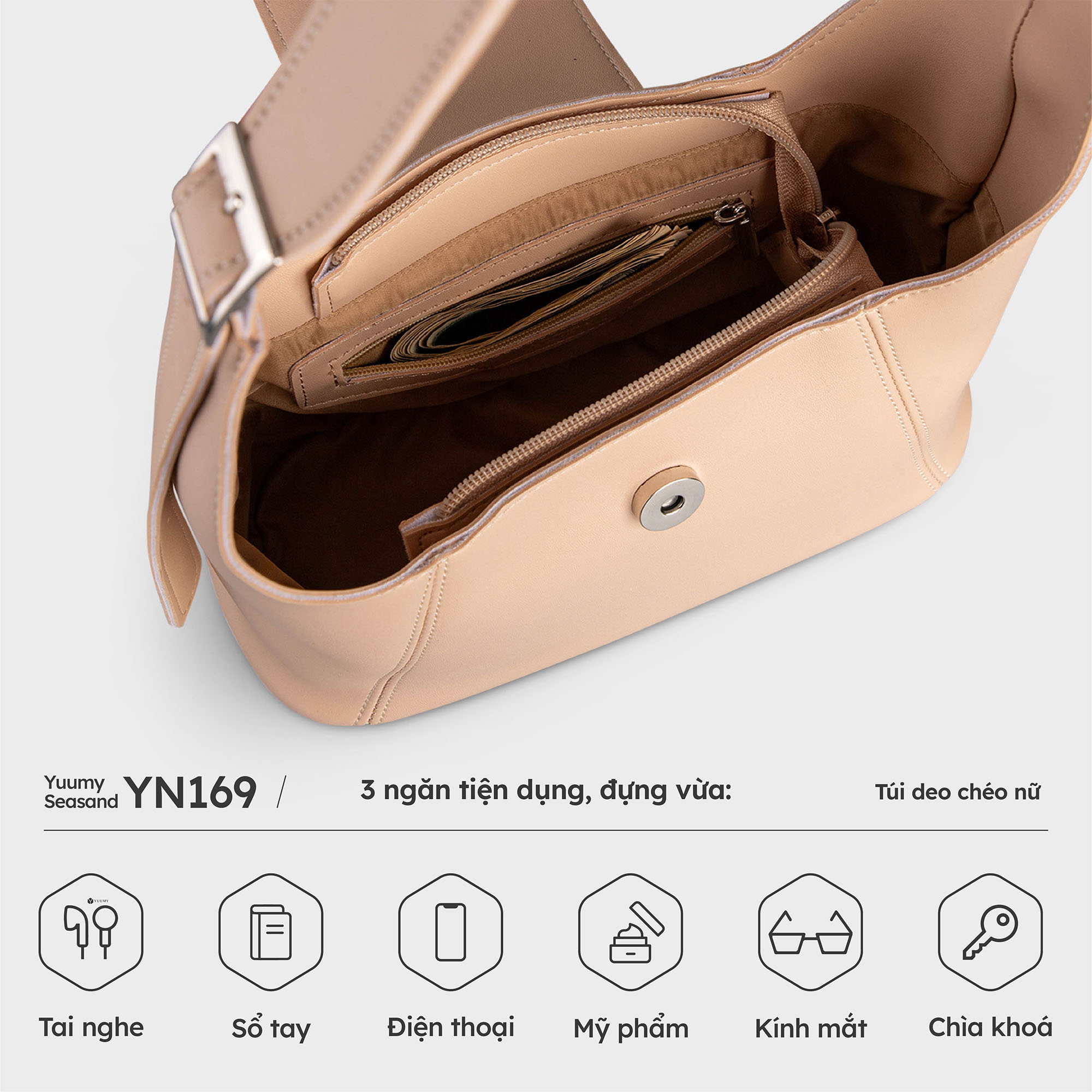 Túi đeo chéo nữ YUUMY ( Thời trang Seasand YN169 )