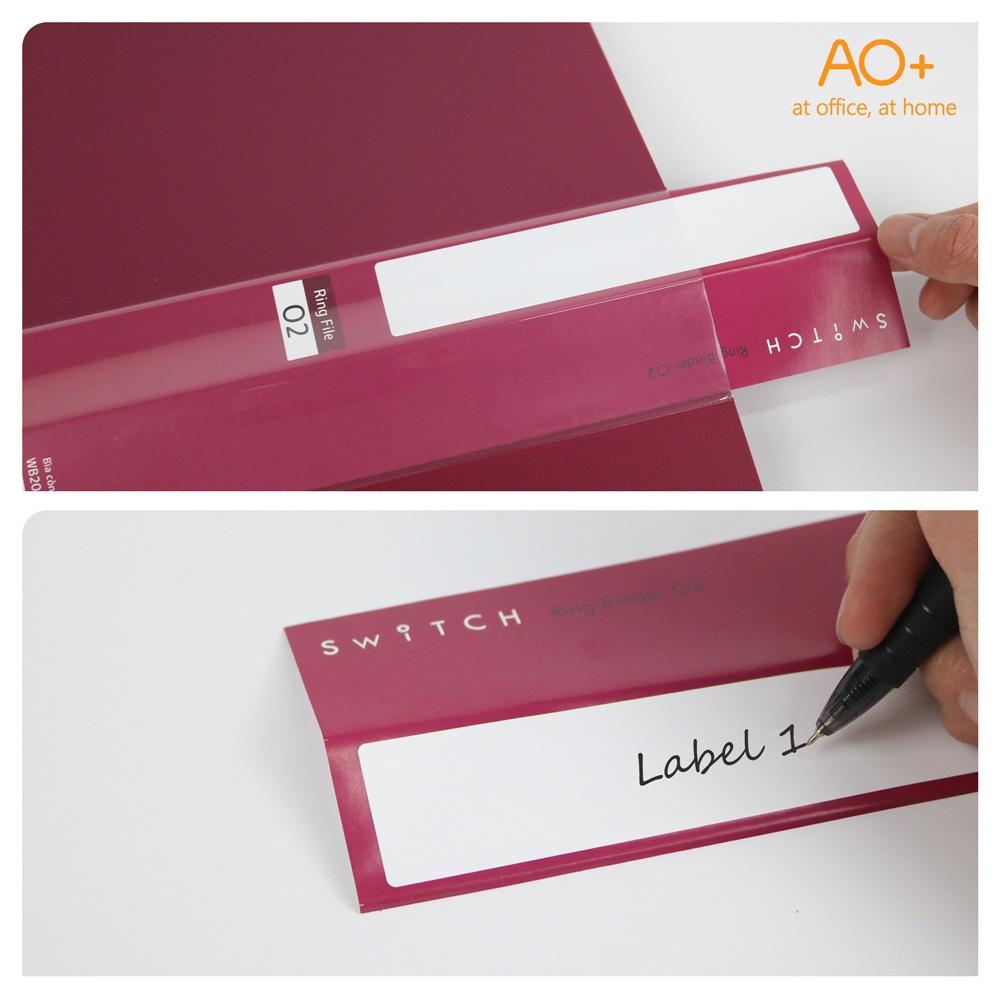 Bìa Còng O2 Switch OFF AO+, Nhựa PP/ A4, 2 Nhẫn O