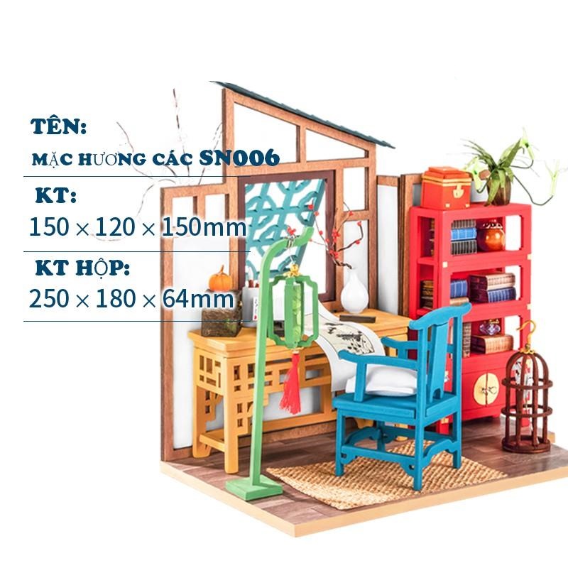 Mô hình nhà búp bê lắp ráp bằng gỗ MẶC HƯƠNG CÁC mã SN006 - Quà tặng tự làm bằng gỗ