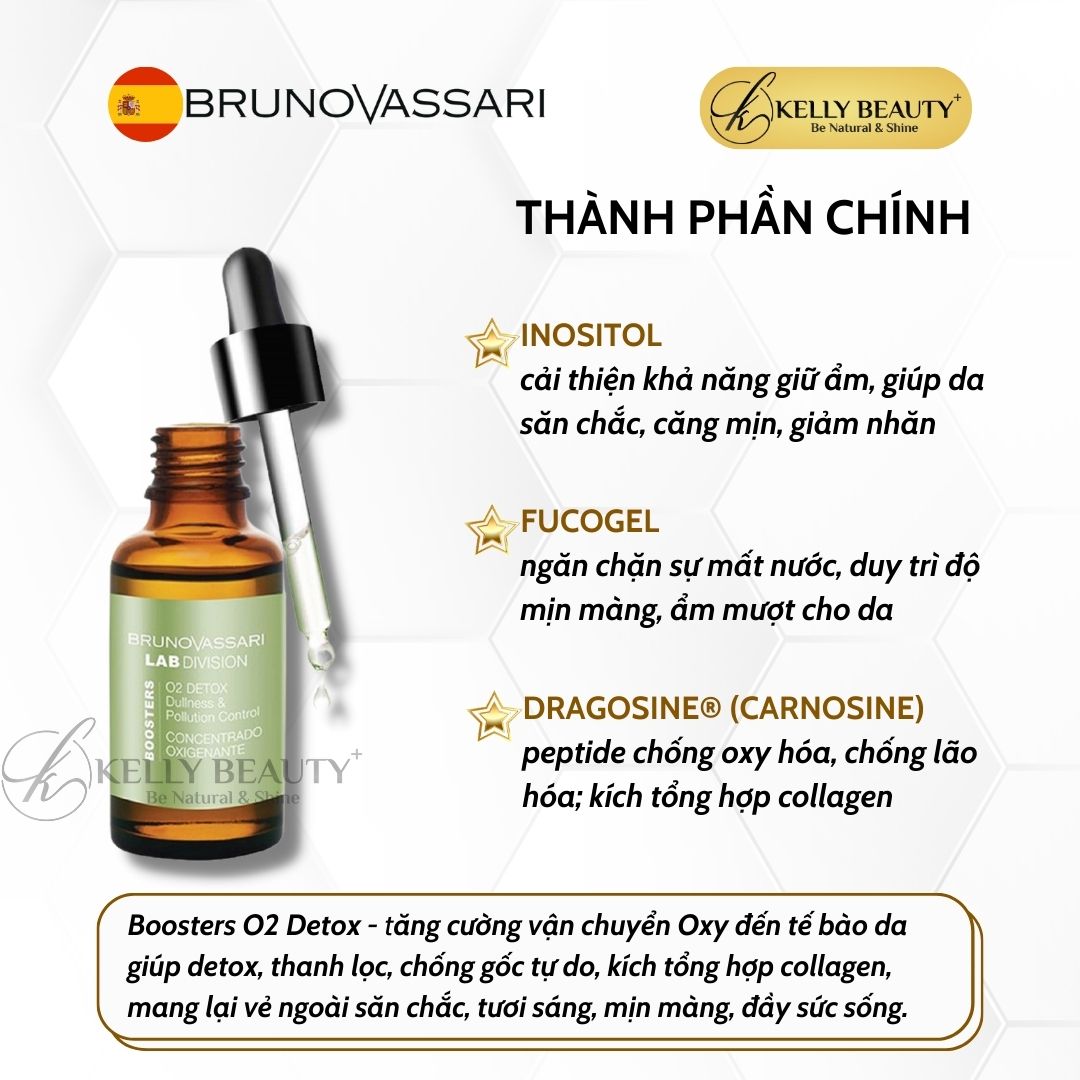 Tinh Chất Thanh Lọc Làn Da Lab Division Boosters O2 Detox - Bruno Vassari | Kelly Beauty