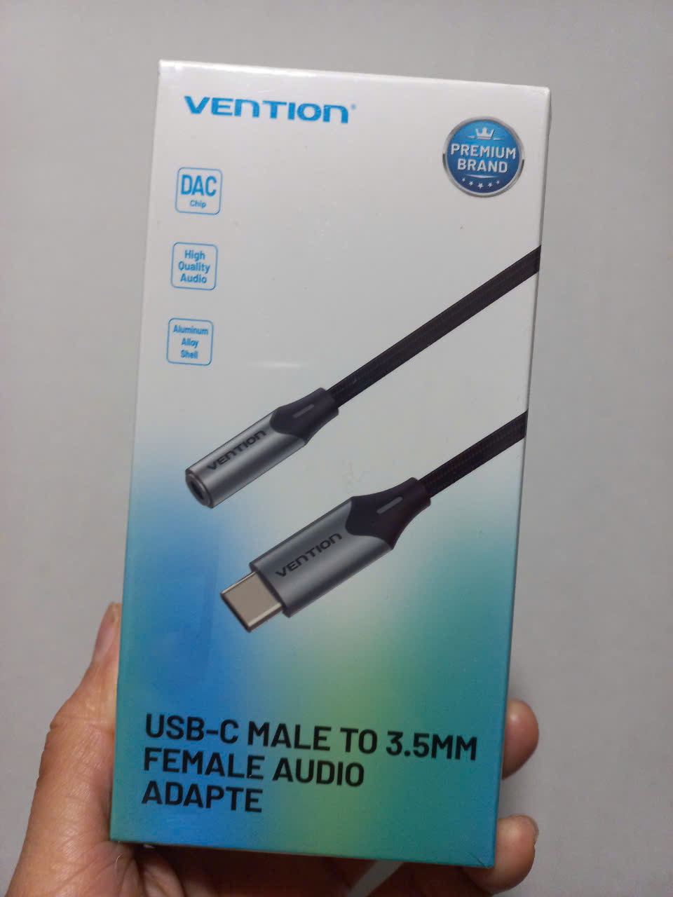 Jack chuyển Type C to 3.5 Vention tích hợp chip giải mã DAC 24bit 96kHz cho Samsung/ Xiaomi/ Laptop/ iPhone15-16 _ Hàng chính hãng