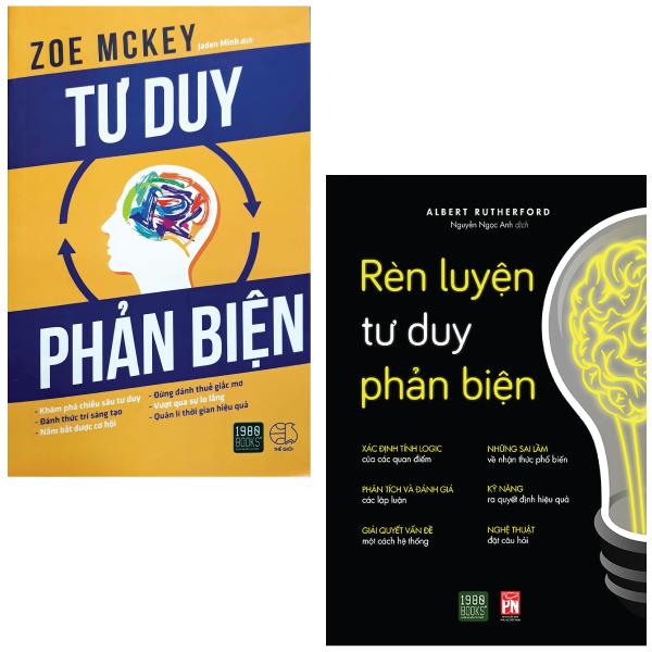 Hình ảnh Combo Sách Tư Duy Phản Biện + Rèn Luyện Tư Duy Phản Biện (Bộ 2 Cuốn)