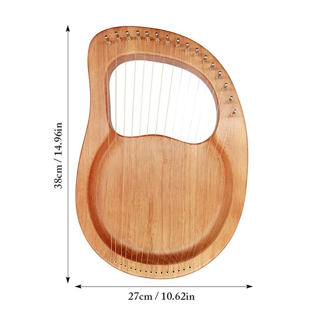 Đàn Lyre 16 dây đàn hạc Lyre Harp IM0001258-MOLIN Đầy đủ phụ kiện LOẠI 16 DÂY Nguyên khối tặng đàn kalimba 17 phím gỗ nguyên khối Mahagony PJLIM72