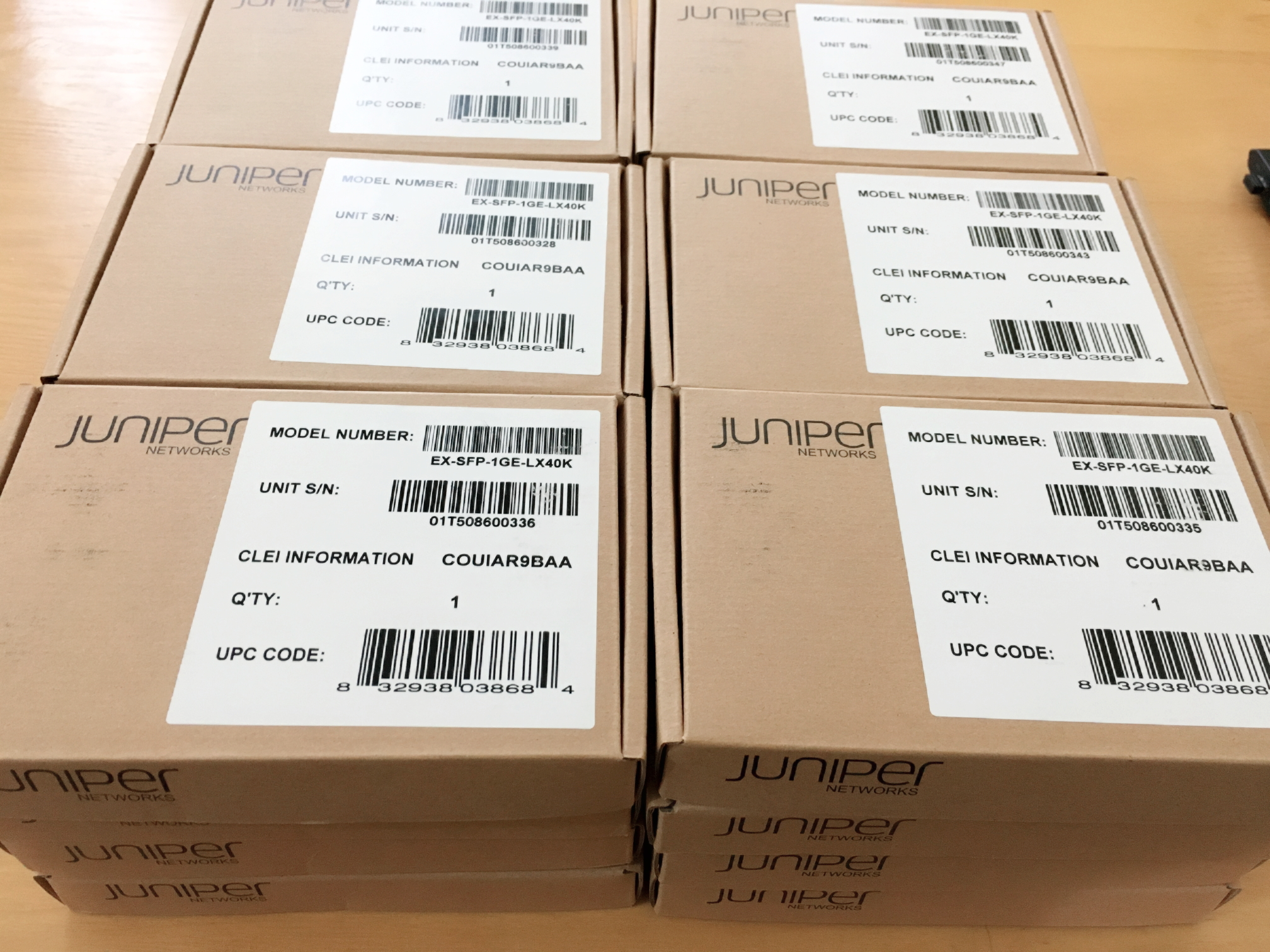 Module quang Juniper EX-SFP-1GE-LX40K SFP 1000Base-LX 1310nm 40km SMF-Hàng nhập khẩu