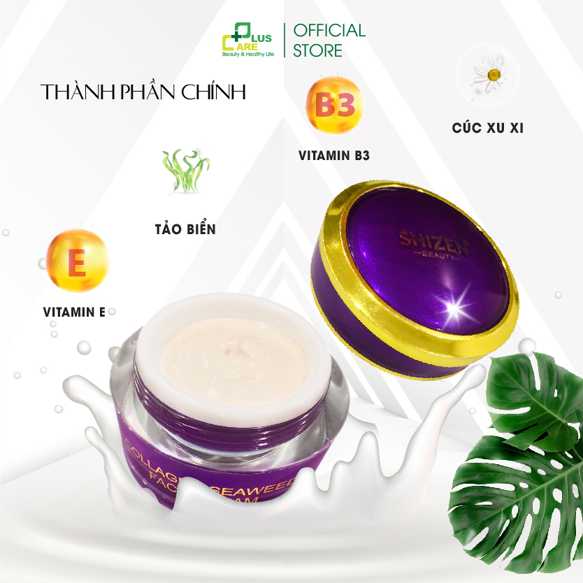 Kem dưỡng ẩm làm sáng da và se khít lỗ chân lông Collagen Seawweed Face Cream 30Gr