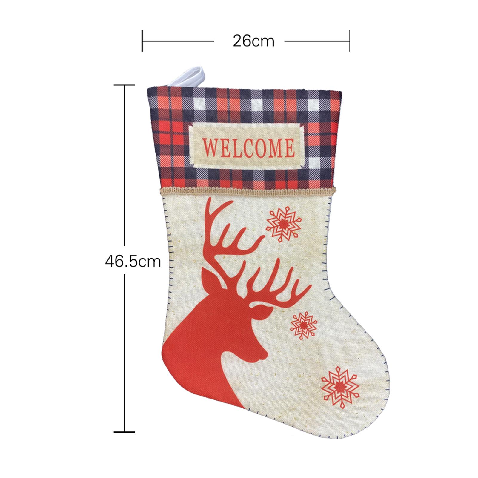 2 cái túi đựng kẹo hình chiếc tất trang trí giáng sinh