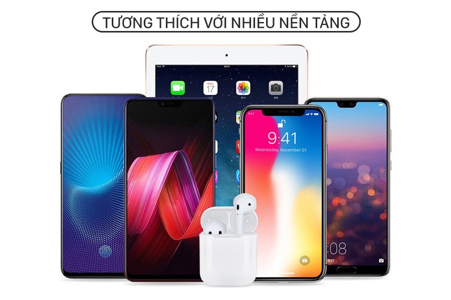 Tai nghe Bluetooth i16Pro 5.0 tai nghe không dây đôi kiểu dáng Thời Trang [Tặng hộp đựng tai nghe silicon]