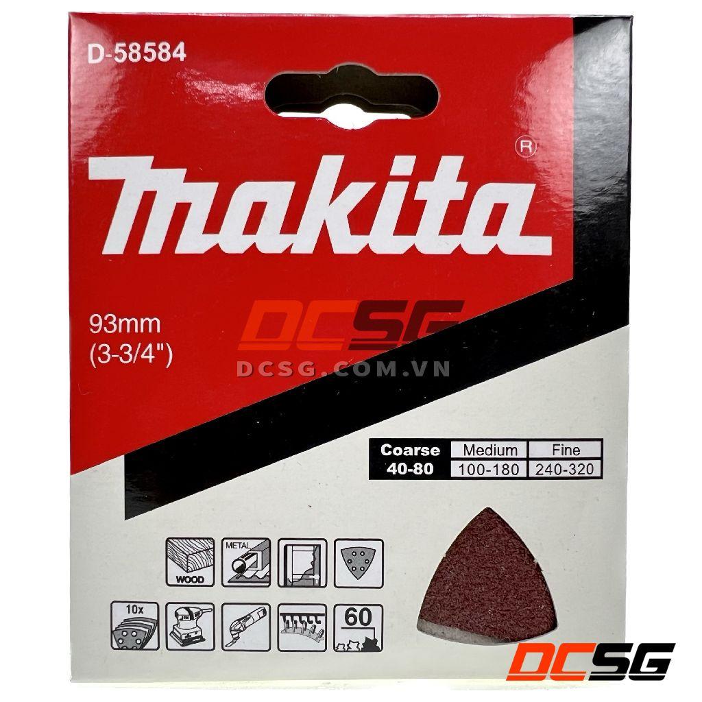 Hình ảnh Giấy chà nhám tam giác 93mm cho máy cắt rung Makita (Chọn độ hạt) | DCSG