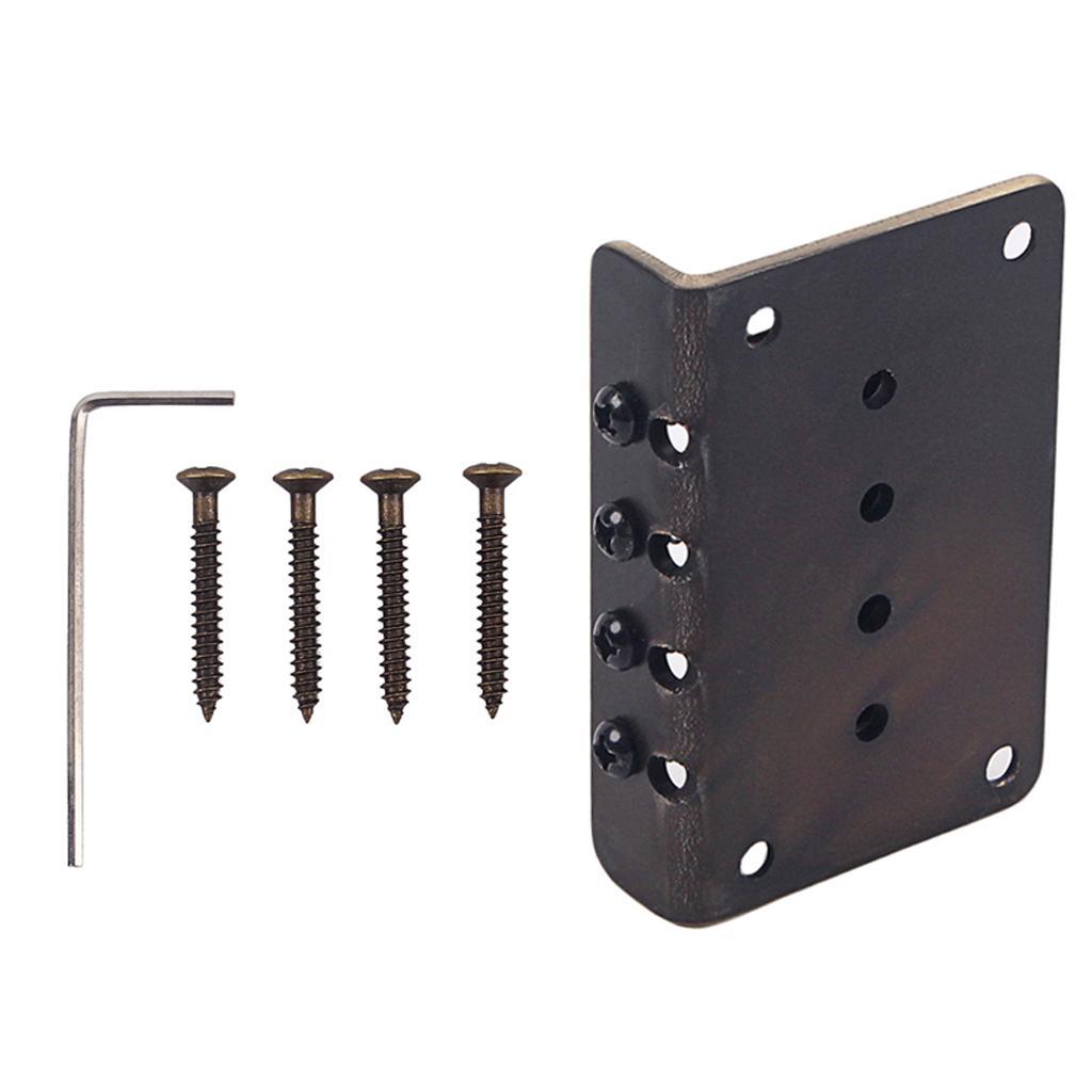 Bridge Tailpiece with Screws Wrench for Electric Guitar Bass Ukulele Parts