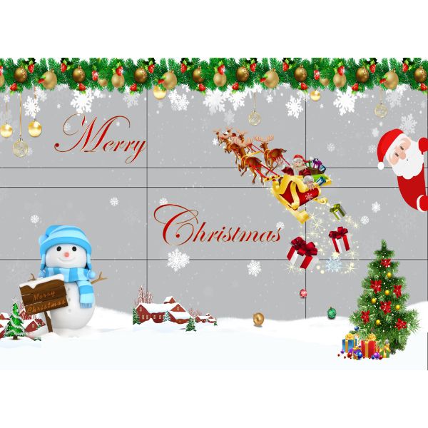 Decal trang trí noel - Decal giáng sinh trang trí kính PK638