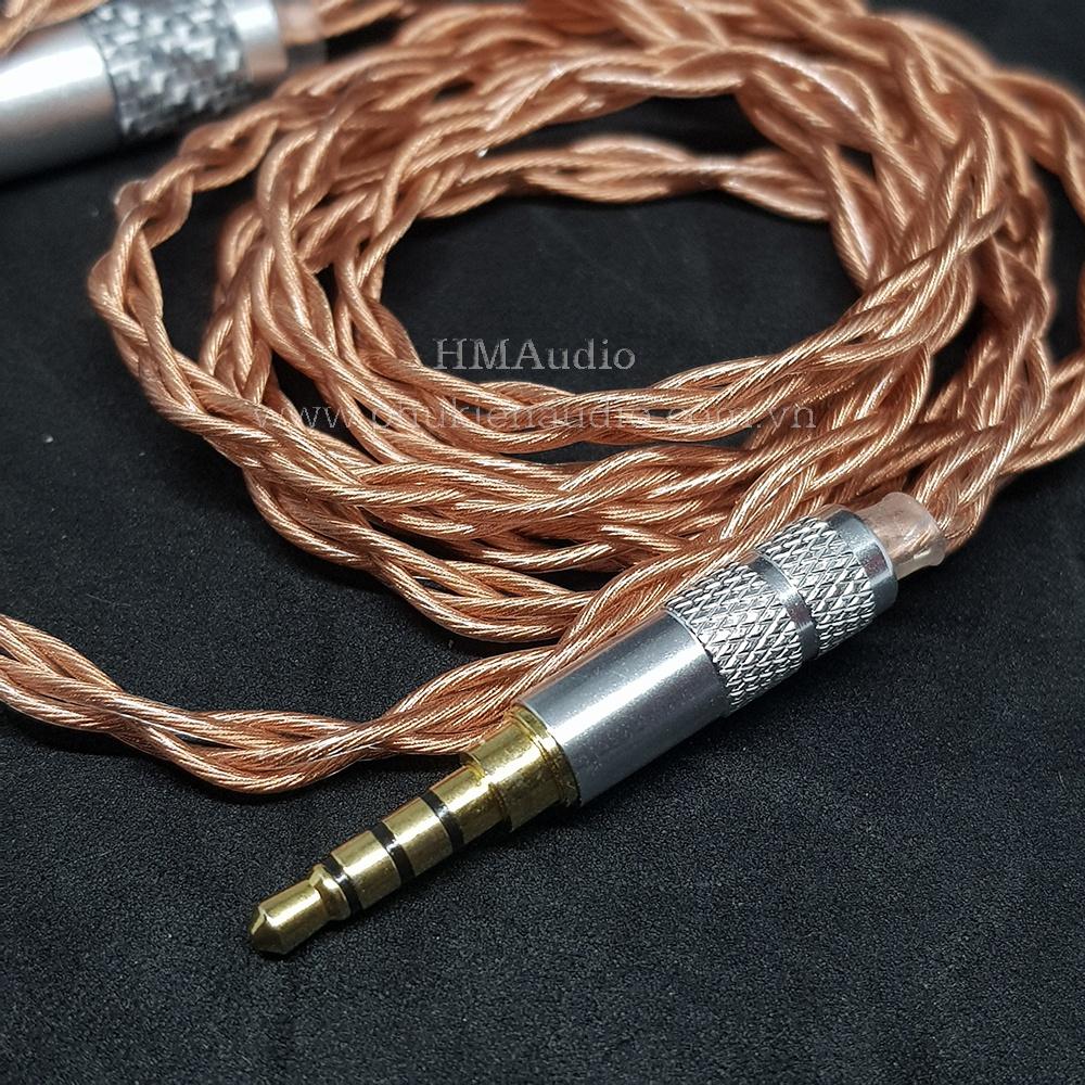 Dây tai nghe đồng OFC 1.2mm tết 4 - Connector for Headphone DT240 Pro