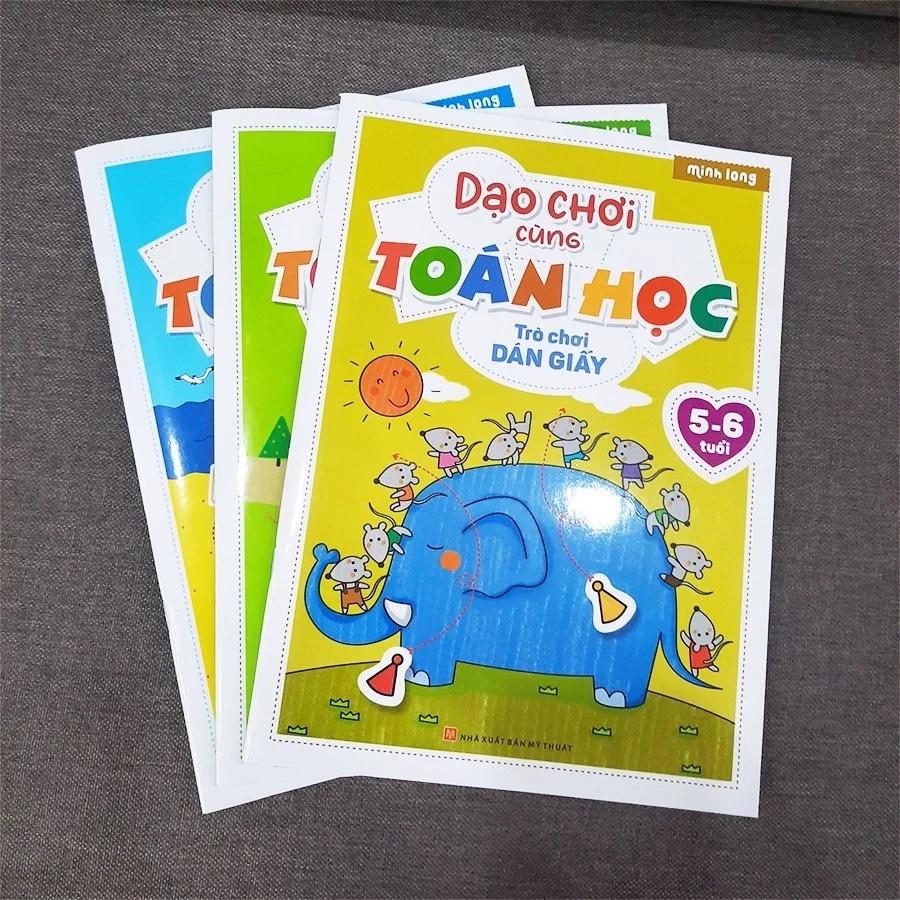 Sách - Combo 3 cuốn Dạo Chơi Cùng Toán Học - Trò Chơi Dán Giấy