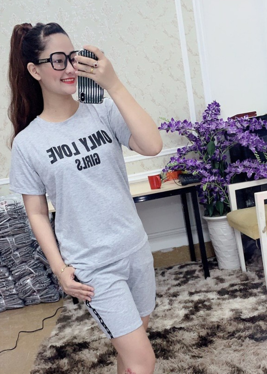 Bộ mặc nhà chất vải cotton mịn nhẹ nhàng