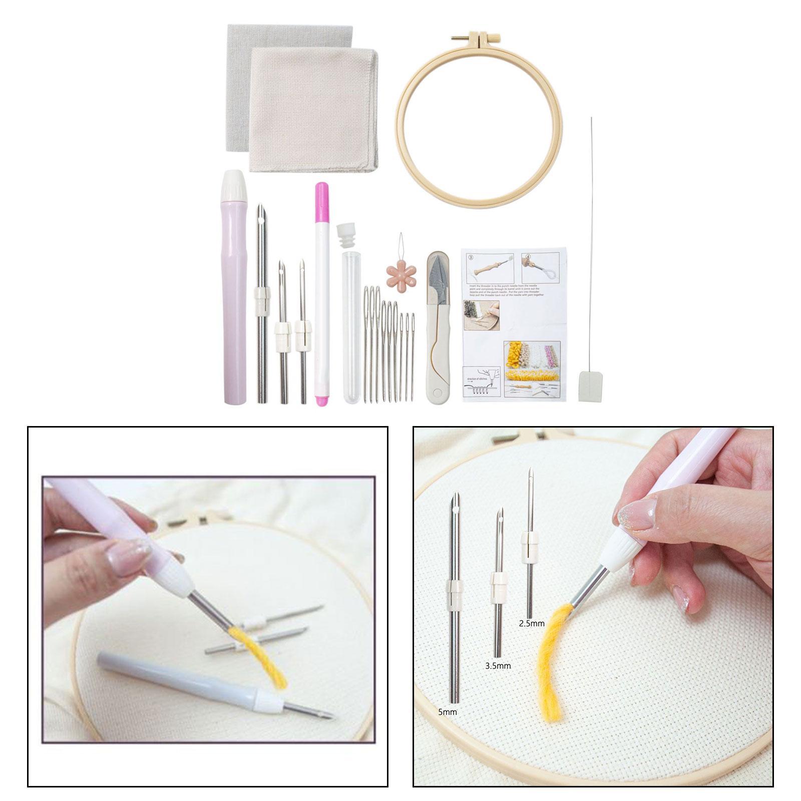 Punch Embroidery Set Hand Craft Threaders Cross Stitch Cross Stitch Tools Poke Embroidery Embroidery Pens for Tufted Carpets