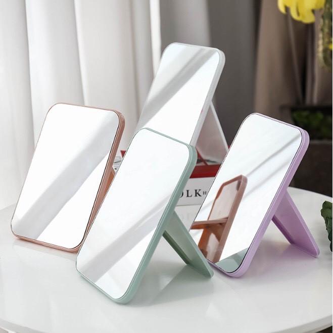 GƯƠNG SOI ĐỂ BÀN HÌNH CHỮ NHẬT XẾP GỌN TIỆN LỢI - GƯƠNG TRANG ĐIỂM NHỎ GỌN THIẾT KẾ SANG TRỌNG