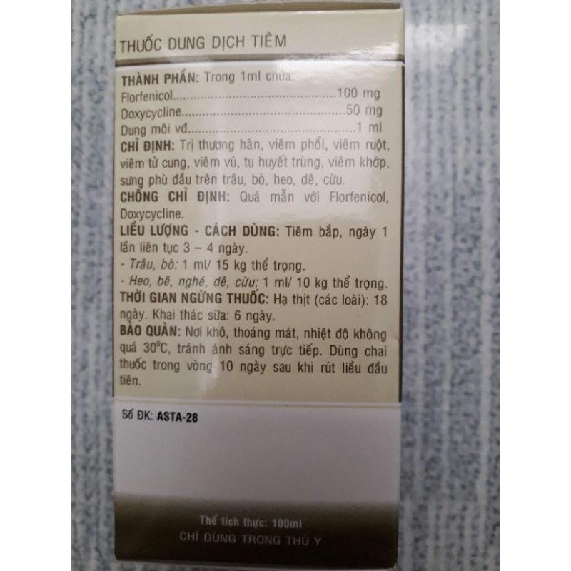 Doxy sone 100ml. chích viêm phổi thương hàn, sưng phù đầu