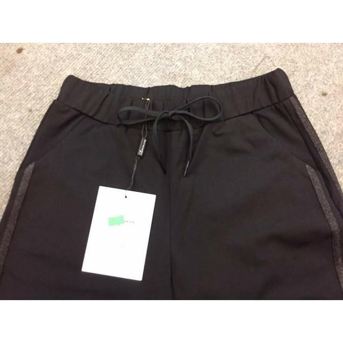 Quần Jogger Nữ 2 Sọc Kim Tuyến-Quần Thể Thao Nữ Chất Umi Co Giãn 4 Chiều Bo Gấu