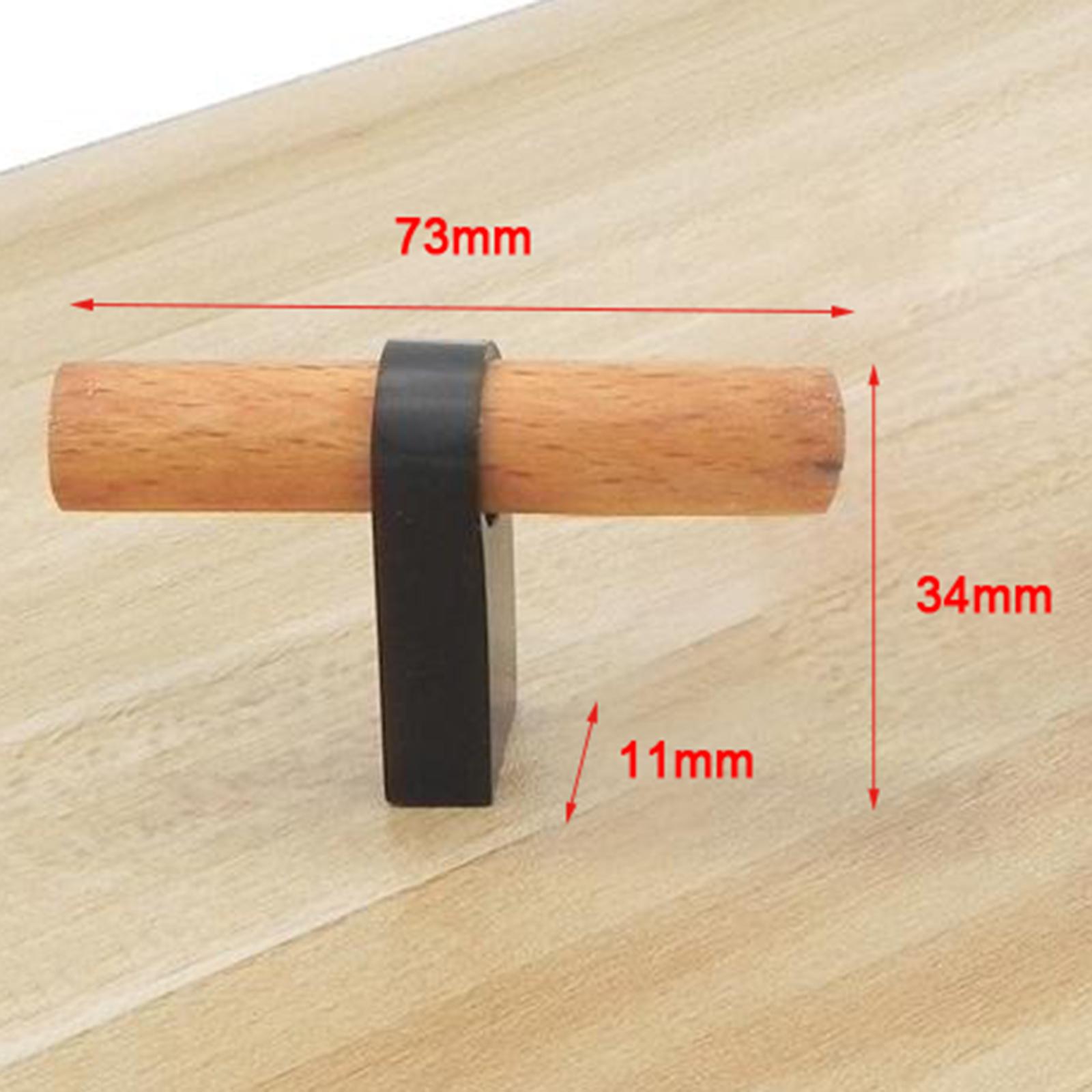Solid Wood Handles Furniture Wardrobe Cabinet Door Modern Minimalist Handles Drawer Dresser Knobs Furniture Hardware Pulls