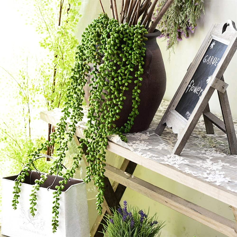 Cụm lá rủ giả - Dây leo trang trí - dài 40cm đến 80cm - Cây giả, hoa lụa Decor trang trí nhà cửa