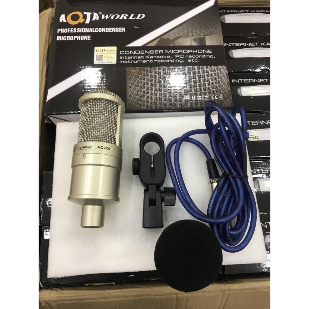 Mic Thu Âm AQTA AQ220 FREE SHIP Hàng Loại 1 , Chât Âm Cực Hay , Thiết Kế Bo Tròn , Cầm Đầm Tay . Bảo Hành 12 Tháng