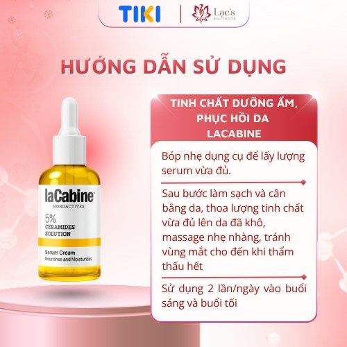 Tinh chất dưỡng ẩm, phục hồi da LaCabine 5% Ceramides solution 30mL