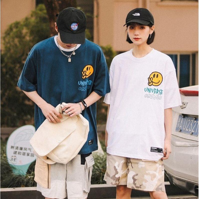 Áo thun tay lỡ 100% cotton xịn xò áo đôi nam nữ unisex ulzzang