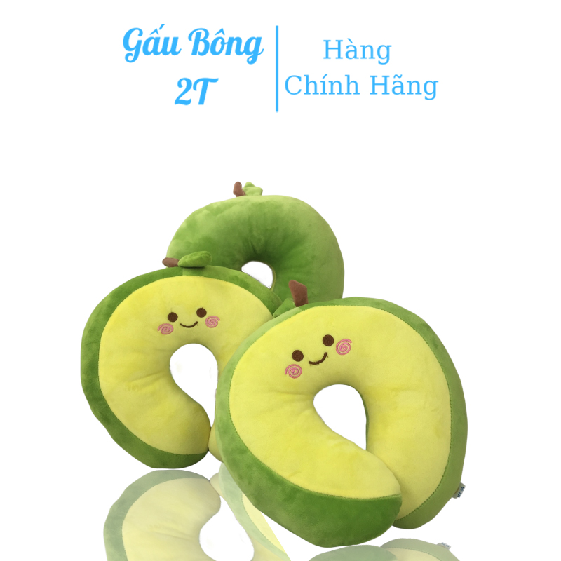 Gấu Bông Gối Ngủ Gối Tựa Chữ U Trái Bơ 2T Ngộ Nghĩnh