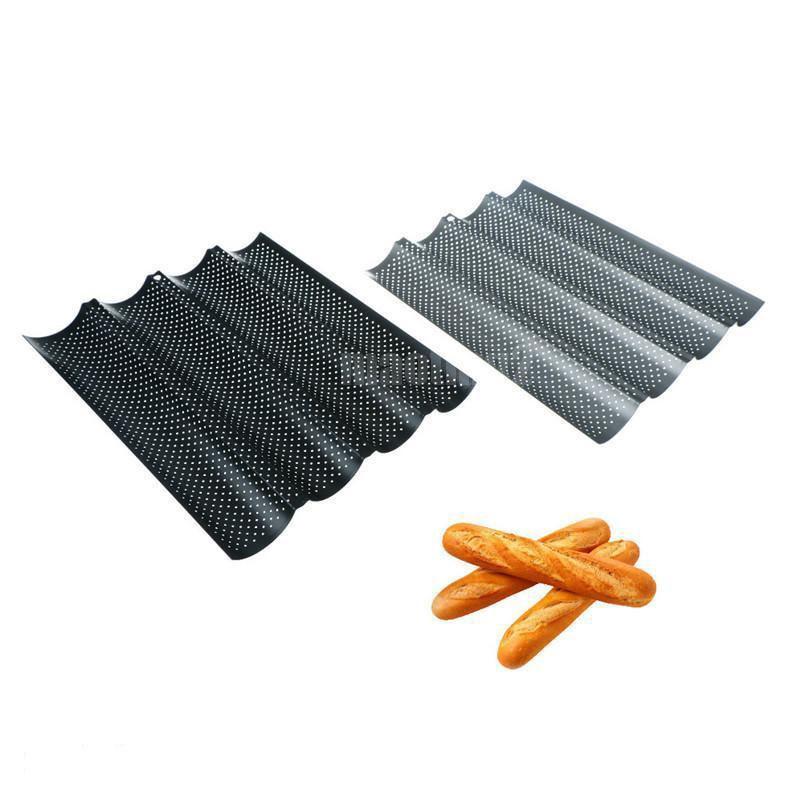 Khay Nướng Bánh Mỳ - Khay Thép Carbon 4 Rãnh Chống Rỉ