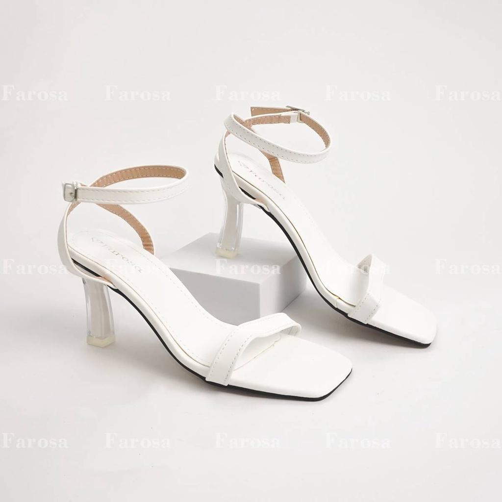 Giày nữ Sandal cao gót 7p FAROSA - T21 giày sandal nữ quai mảnh gót lõi sơn siêu đẹp