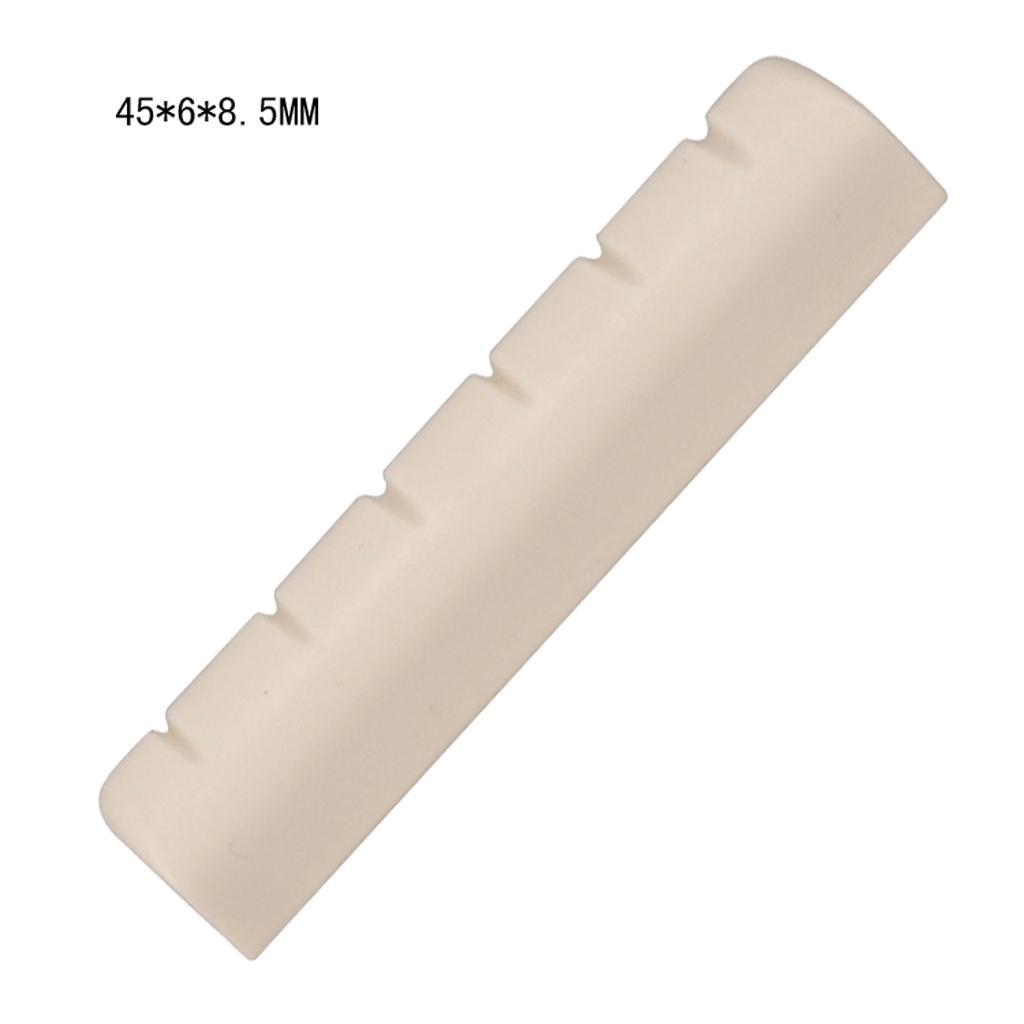 2 Pcs Guitar Slotted Nut For Classcial 6 String Guitar Parts Beige Color