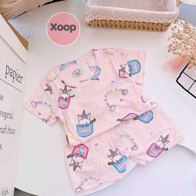 Bộ Cộc Tay Cotton Lạnh Cực Đẹp Cho Bé