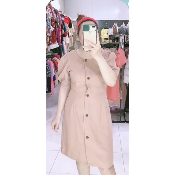 ĐẦM SUÔNG TRƠN ĐÍNH NÚT BIG SIZE 58-86KG