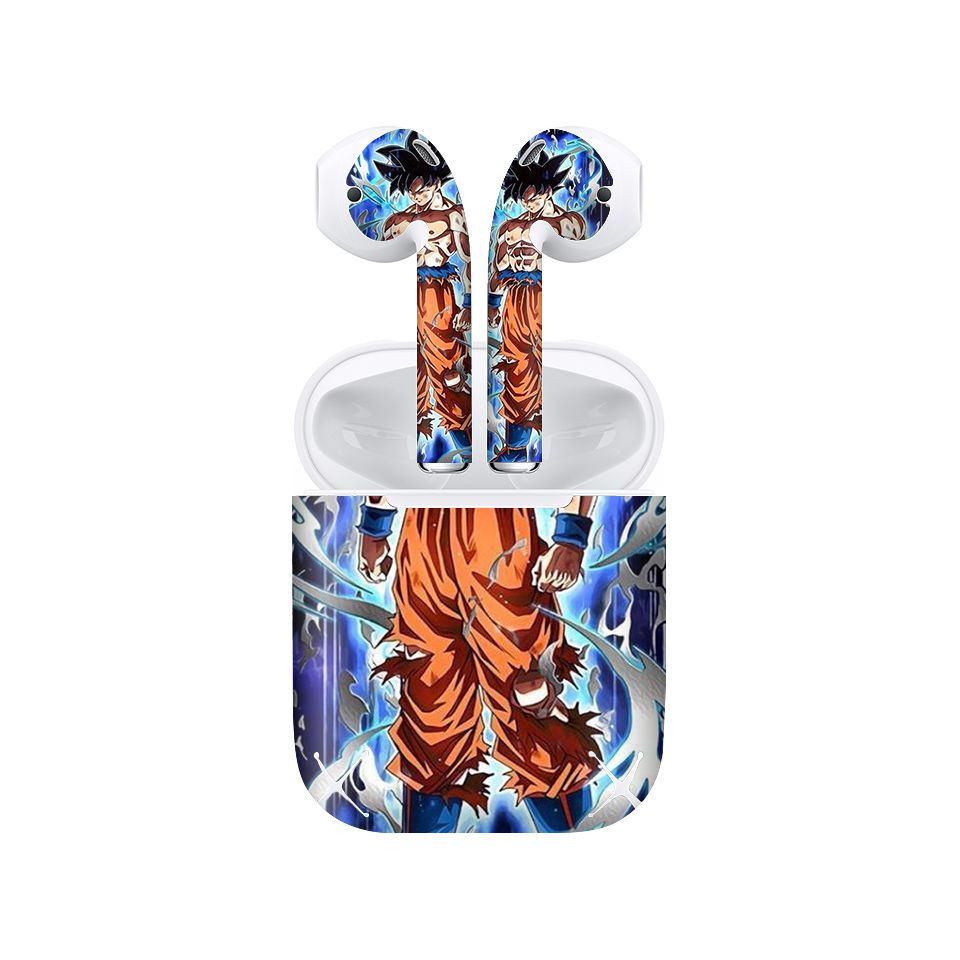 Miếng dán skin chống bẩn cho tai nghe AirPods in hình Songoku Dragon Ball - 7vnr035 (bản không dây 1 và 2)