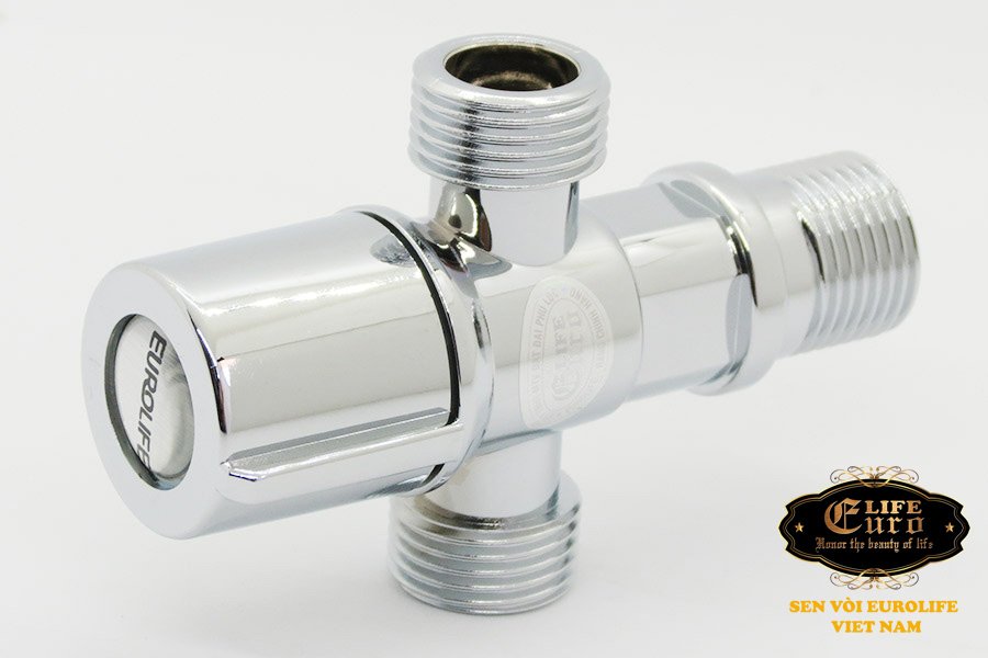 Van giảm áp, T chia bồn cầu nhựa ABS mạ Chrome Eurolife EL-TN01