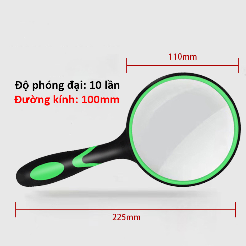 Kính Lúp Cầm Tay Mini 10x Phiên Bản V3 Đường Kính 100mm