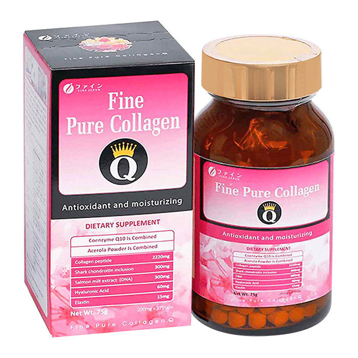 Viên Uống Bổ Sung Collagen QKMEDICA Giúp Làm Đẹp Da Fine Pure Collagen Q (375 Viên)