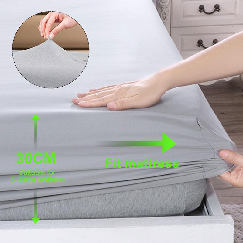 Màu Trang Bị Tấm Vương Hoàng Hậu Full Đôi Kích Thước Đơn Bọc Nệm Với Tất Cả-Xung Quanh Đai Cao Su Đàn Hồi Giường ga