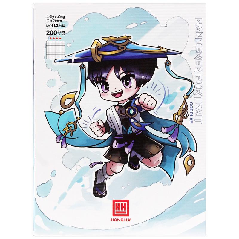 Tập Học Sinh Class Cosplay - 4 Ô Ly Vuông - 200 Trang 70gsm - Hồng Hà 0454 (Mẫu Bìa Giao Ngẫu Nhiên)