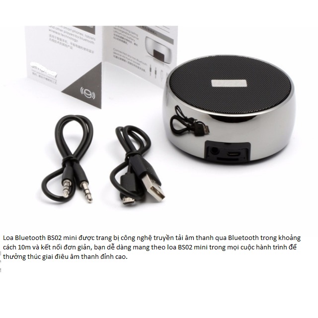 Loa Bluetooth BS02 mini đỉnh cao âm thanh và tiện lợi