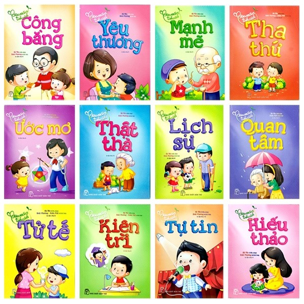 Combo Gieo Mầm Tính Cách: Tự Tin, Mạnh Mẽ, Thật Thà, Ước Mơ, Công Bằng, Hiếu Thảo , Lịch Sự, Tha Thứ, Kiên Trì, Quan Tâm, Tử Tế và Yêu Thương