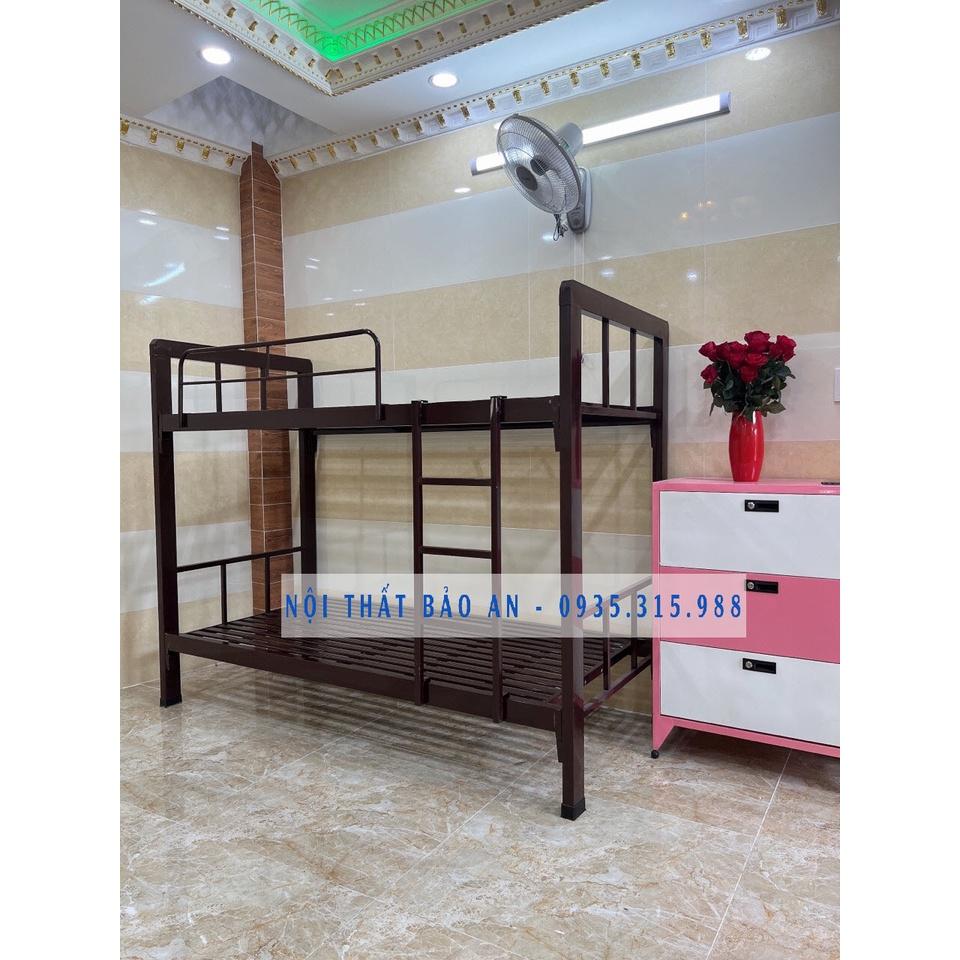 Giường sắt hộp 2 tầng 1m2x1m2( Tầng Dưới – Tầng Trên) Cao cấp BẢO AN