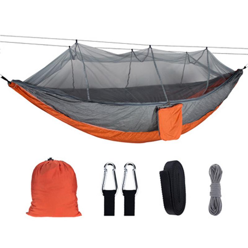 Cắm Trại/Vườn Võng Với Đèn Bắt Muỗi Đồ Gỗ Nội Ngoại Thất 1-2 Người Di Động Treo Giường Cường Lực Vải Dù Giấc Ngủ đầm Xòe