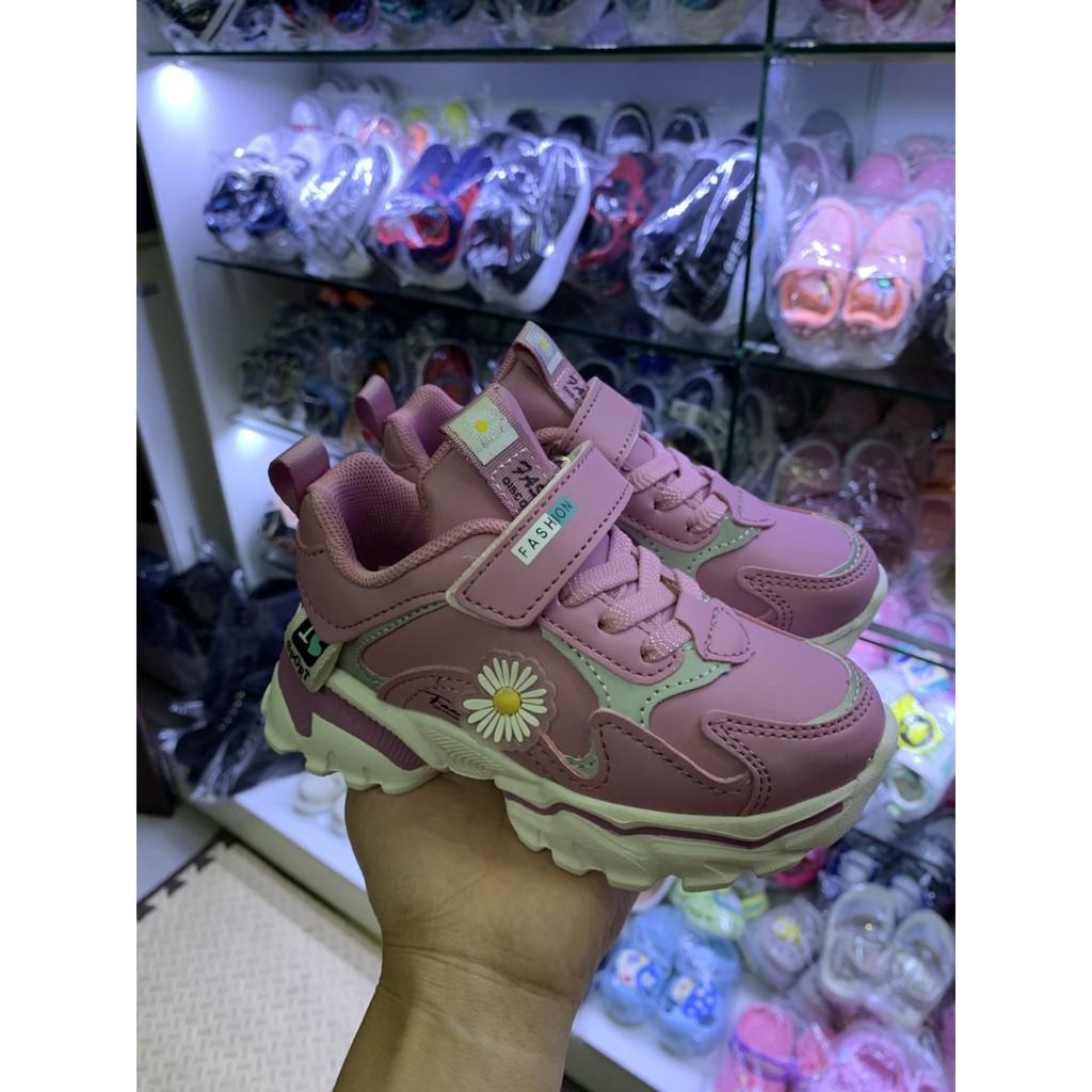 GIÀY THỂ THAO HOA CÚC CHO BÉ GÁI KIỂU DÁNG SNEAKER ĐẾ EVA SIÊU NHẸ FULL SIZE 3 - 12 TUỔI GE86